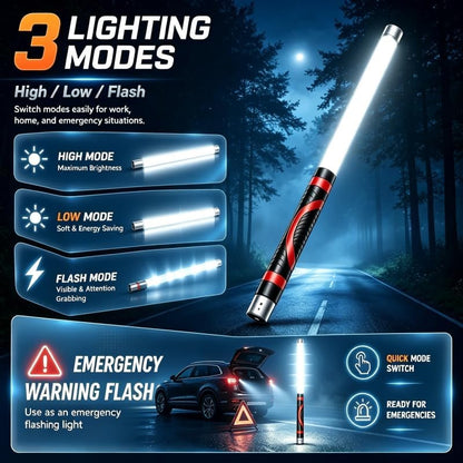 Flexible LED Light Stick 30 Inches, Rechargeable Bendable Work Light with 3 Adjustable Brightness Modes, High Lumen for Automotive Repairs Under Vehicle Hood, Workshop Tight Space and Outdoor Task Lighting,Back To School Use.lumens light