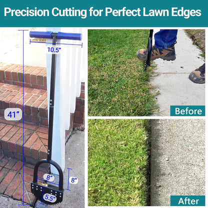 Manual Garden Bed Edger - Durable Gardening Work Tool with Wide Footplate, Portable Design for Weed Removal, Flowerbed, Sidewalk, Durable Landscape Tool, deals for you,