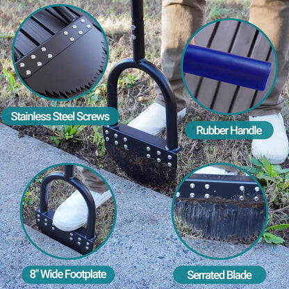 Manual Garden Bed Edger - Durable Gardening Work Tool with Wide Footplate, Portable Design for Weed Removal, Flowerbed, Sidewalk, Durable Landscape Tool, deals for you,