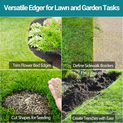 Manual Garden Bed Edger - Durable Gardening Work Tool with Wide Footplate, Portable Design for Weed Removal, Flowerbed, Sidewalk, Durable Landscape Tool, deals for you,